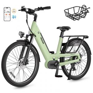 Bicicleta Elétrica VITILAN L5 com Sensor de Torque, Motor de 500W, 40km/h, Ebike StepThru para Adultos, Mulheres e Homens, Bateria de Longo