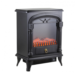 Lareira Elétrica Portátil com Efeito de Chama Realista 3D e Termostato Ajustável, 110V 1500W, Comfort Zone, Preta