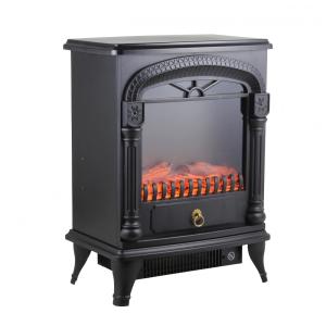 Lareira Elétrica Portátil com Efeito de Chama Realista 3D e Termostato Ajustável, 110V 1500W, Comfort Zone, Preta