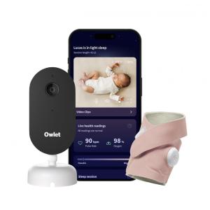Monitor Sono Owlet Dream Smart Bundle Sensor Dedo Pé Oxigênio Pulso Cama Bebê App WiFi Branco