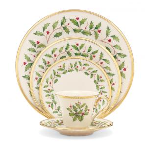 Aparelho de Jantar Natal com 5 Peças, Formato Redondo e Material de Porcelana, LENOX 146590600, Colorido