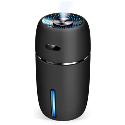 Umidificador Ultrassônico Portátil 200mL até 9H, 110v, LION PALACE i1 Black, Preto