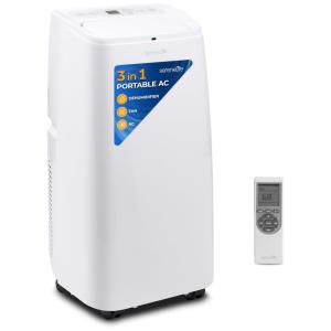 Climatizador de Ar Portátil SereneLife SLPAC12.5 , com Controle Remoto, 110V, Branco