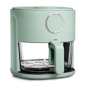 Fritadeira sem óleo Cook With Color 4 L verde escuro, cesto de vidro, 1200 W, 6 programas, timer 60 minutos, 110V