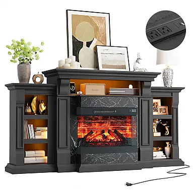 Lareira Elétrica Naice 182x96cm 1400W