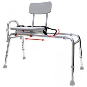 Cadeira de Banho Móvel para Idoso com Assento Giratório, suporta até 180 kg, EAGLE HEALTH SUPPLIES 37662, Branco