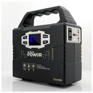 SereneLife Estação de Energia Portátil 180W Saída AC 110V DC 12V e USB Silencioso Luz LED