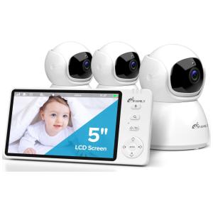 Babá Eletrônica com Câmera, Áudio, Conversa Bidirecional e Visão Noturna, BRUNWA, Branca