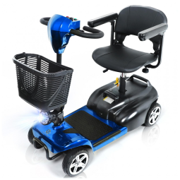 Cadeira de Rodas Elétrica Dobrável para Adultos, Capacidade de 120kg, 22 km de Autonomia, Bateria de Longa Duração, Cesta e Luz LED,Hubbfq.