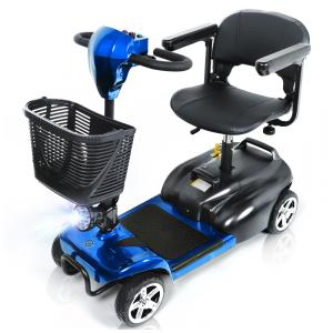 Cadeira de Rodas Elétrica Dobrável para Adultos, Capacidade de 120kg, 22 km de Autonomia, Bateria de Longa Duração, Cesta e Luz LED,Hubbfq.