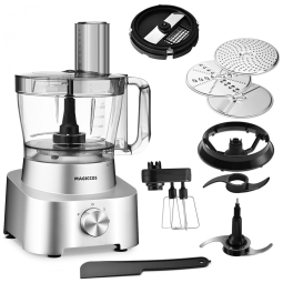 Processador de Alimentos Multifuncional 3.3L em Aço Inoxidável com Acessórios, 1000W, 110v, MAGICCOS FP406, Prateado
