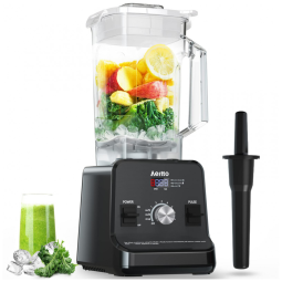 Liquidificador Aeitto Preto 1800W Jarra 2L 8 Lâminas 7 Velocidades 3 Programas Modelo Countertop 110V