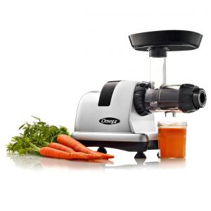 Centrifuga de Frutas com Sistema de Nutrição e Estágio Triplo, 110V 200W, Omega Juicer J8007S, Prata