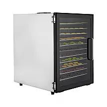 Desidratador de Alimentos com 10 Bandejas, Aço Inoxidável, 110V 800W, LUOSHALIYA, Prata