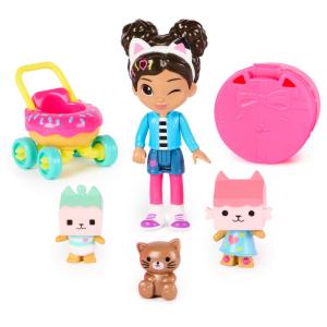 Conjunto de Figuras de Cuidados com os Gatinhos da Casa de Bonecas da Gabby: Gabby, Baby Box, Baby Benny Box,Gabby's Dollhouse