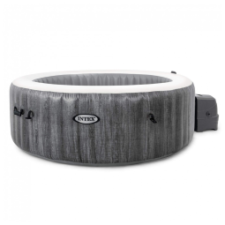 Spa inflável para 4 Pessoas com luz LED Multicolorida e 140 Jatos Calmantes, Intex, Cinza