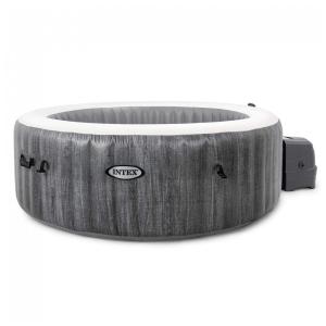 Spa inflável para 4 Pessoas com luz LED Multicolorida e 140 Jatos Calmantes, Intex, Cinza