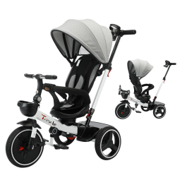 UBRAVOO T018D Triciclo Infantil para Passeio com Assento Ajustável 6 Estágios, Idade Recomendada 1 a 3 Anos, Verde