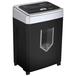 Fragmentadora de Papel e Cartões até 15 Folhas, Corte Transversal, 110V, Bonsaii, Preto