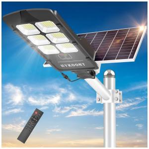 Luminária Solar Externa 30000 Lumens a Prova d 600W com Sensor de Movimento, HYKOONT BD6002, Preto