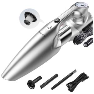 Aspirador de Pó Automotivo Portátil de Automóveis Molhado e Seco Multifuncional 4 em 1, YANTU, Prateado