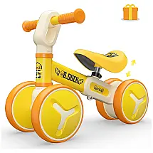 Bicicleta sem Pedal Infantil com Assento Ajustável para Crianças de 1 a 3 Anos, Amarela, ANCAIXIN BBYW, Amarelo