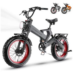 Bicicleta Elétrica Dobrável Cybervelo EK6 Max 2.0, 1000W de Potência, Bateria Removível de 48V 25Ah, Pneu Gordo 20' x 4.0