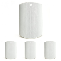 Caixa acústica outdoor Polk Audio Atrium 8 SDI branca, woofer 165 mm, 2 tweeters 25 mm, estéreo/mono, kit com 4 caixas, montagem Speed-Lock