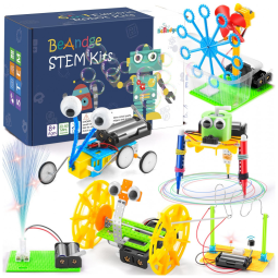 Kit de Robótica STEM com 6 Experimentos de Ciência Eletrônica para Crianças de 5 a 12 Anos, BeAndge