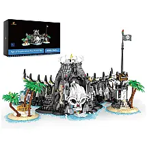 Kit de Construção Castelo Medieval com 2960 Peças, JMBricklayer, Cinza