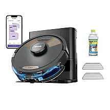 Robô Aspirador e Esfregão Shark Matrix Plus 2-em-1 Preto com Bronze Base Auto-Esvaziar HEPA 30 Dias