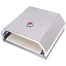 Forno de Pizza Portátil para Churrasqueira, Pizza de até, BBQ777, Prateado