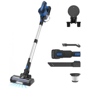 Aspirador de Pó Multifuncional sem Fio com Acessórios e Sucção Potente 26000PA, 11OV 350W, POWEART, Azul