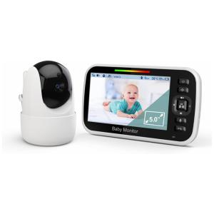 Babá Eletrônica com Câmera, Áudio, Sensor de Temperatura, Conversa Bidirecional, BUASLK, Branca