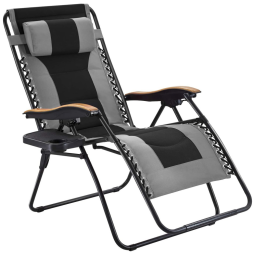 VICLLAX Cadeira Reclinável Ajustável Gravidade Zero com Apoio de Cabeça, Preto