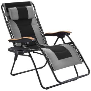 VICLLAX Cadeira Reclinável Ajustável Gravidade Zero com Apoio de Cabeça, Preto