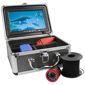 Câmera de Pesca Subaquática Portátil à Prova d IP68 com Monitor e Luzes Infravermelhas, Cabo 30 M, SEEROOTOYS, Preto