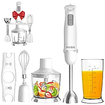 Mixer 4 em 1 com 8 Velocidades e Acessórios, 800W, 110v, YUSIDO HAT 9633B, Branco