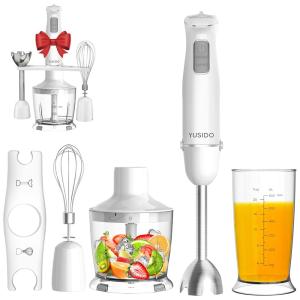 Mixer 4 em 1 com 8 Velocidades e Acessórios, 800W, 110v, YUSIDO HAT 9633B, Branco