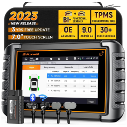 FOXWELL Scanner Automotivo para 19 Diagnósticos, OBD2, NT644, 12V, Preto