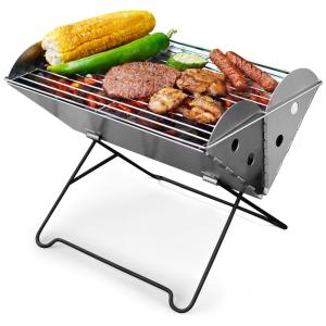 COWEKAI Churrasqueira a Carvão Portátil Feita em Aço Inoxidável