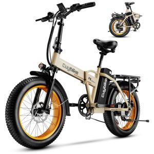 Bicicleta Elétrica Dobrável bluebiko F6B com Motor Brushless 750W (Pico 1000W), Bateria Removível 48V 20Ah, Freios a Disco Duplos e Sistema