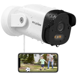 Câmera de Segurança Externa com Visão Noturna 2K IP66 á Prova dÁgua, LaView LV PWB10W, Branca