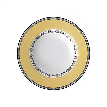 Prato para Sopa 24 cm Villeroy Boch Porcelana Premium Branco, Cinza e Amarelo – Elegância e Praticidade