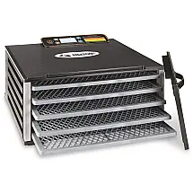 Desidratador de Alimentos com 5 Bandejas e Controle de Temperatura, Aço Inoxidável, 110v, GUIDE GEAR, Preto