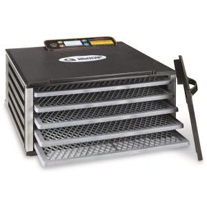 Desidratador de Alimentos com 5 Bandejas e Controle de Temperatura, Aço Inoxidável, 110v, GUIDE GEAR, Preto
