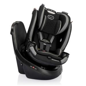 Cadeira de Bebê para Carro 2 em 1 Rotativo com Capa de Limpeza Rápida, Evenflo Revolve360, Preta