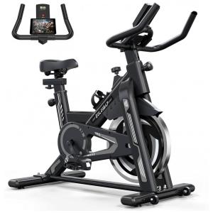 Bicicleta Ergométrica com Monitor Digital e Assento Ajustável, EULUMAP 6108, Cinza