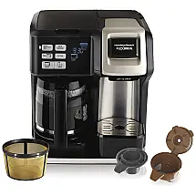 Cafeteira Elétrica Programável FlexBrew Programável Inclui Filtro Permanente 12 Xícaras, HAMILTON BEACH 49950C, Preto