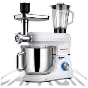 SanLidA SM 1507BM Batedeira de Bancada 8.5L com 6 Velocidades, Aço Inoxidável, 660W, 110V, Branca